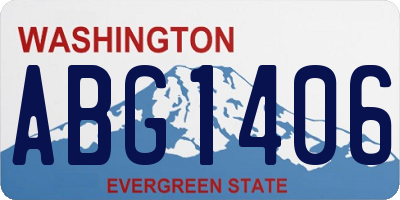 WA license plate ABG1406
