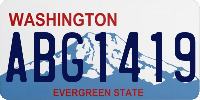 WA license plate ABG1419