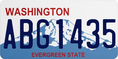WA license plate ABG1435