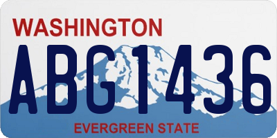 WA license plate ABG1436