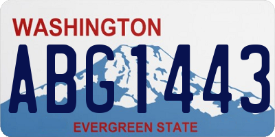 WA license plate ABG1443