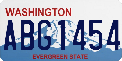 WA license plate ABG1454