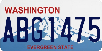 WA license plate ABG1475