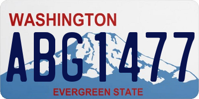 WA license plate ABG1477
