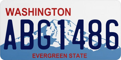 WA license plate ABG1486
