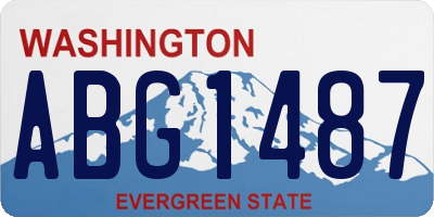WA license plate ABG1487