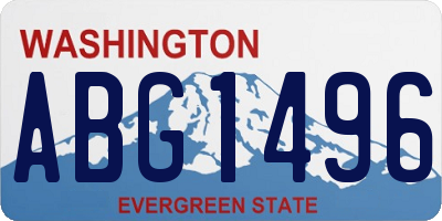 WA license plate ABG1496