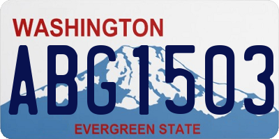 WA license plate ABG1503