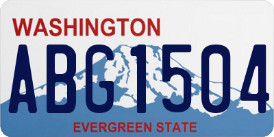 WA license plate ABG1504