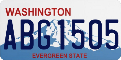 WA license plate ABG1505