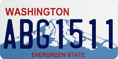 WA license plate ABG1511