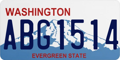 WA license plate ABG1514