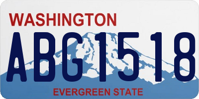 WA license plate ABG1518
