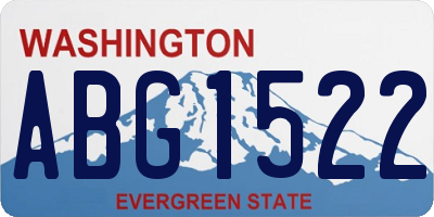 WA license plate ABG1522