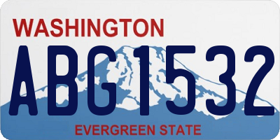 WA license plate ABG1532