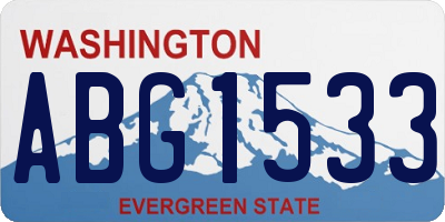 WA license plate ABG1533