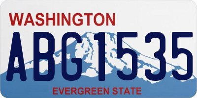 WA license plate ABG1535