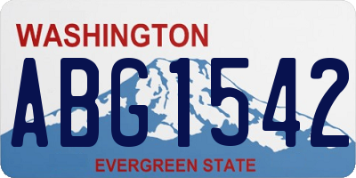 WA license plate ABG1542