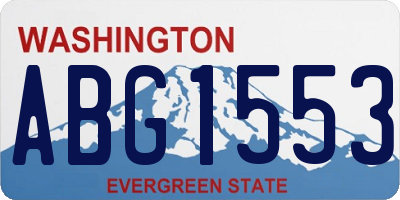 WA license plate ABG1553