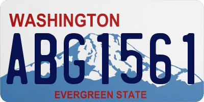 WA license plate ABG1561