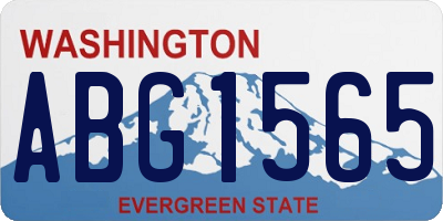 WA license plate ABG1565