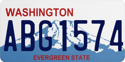 WA license plate ABG1574