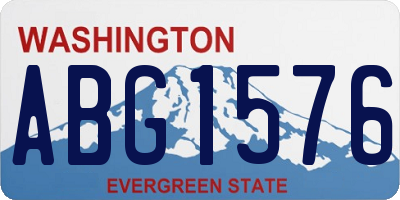 WA license plate ABG1576