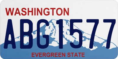 WA license plate ABG1577