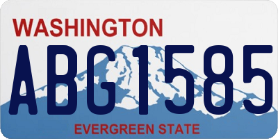 WA license plate ABG1585
