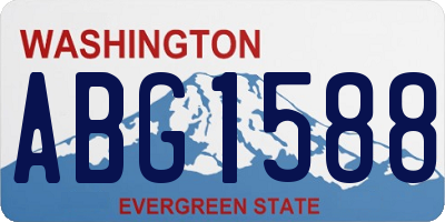 WA license plate ABG1588