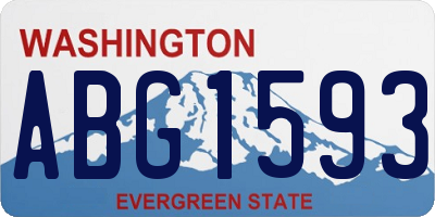 WA license plate ABG1593