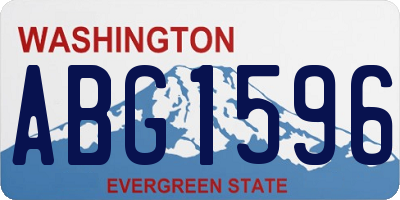 WA license plate ABG1596
