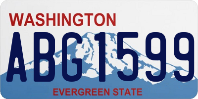 WA license plate ABG1599