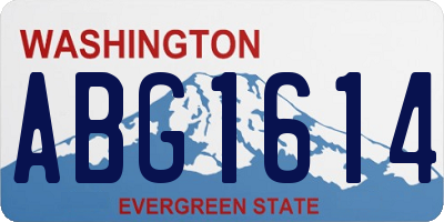 WA license plate ABG1614