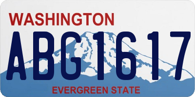 WA license plate ABG1617