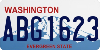 WA license plate ABG1623
