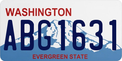 WA license plate ABG1631