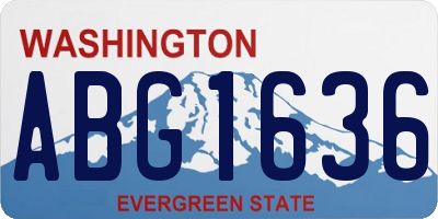 WA license plate ABG1636
