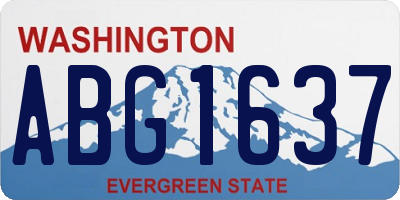 WA license plate ABG1637