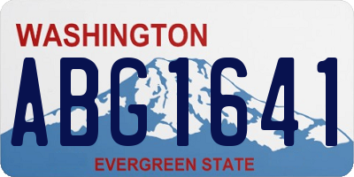 WA license plate ABG1641
