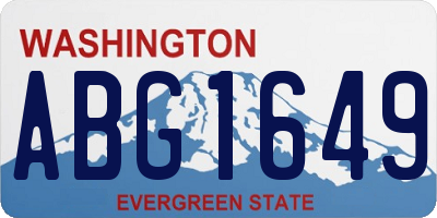 WA license plate ABG1649