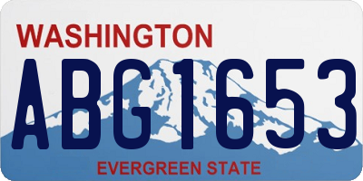 WA license plate ABG1653