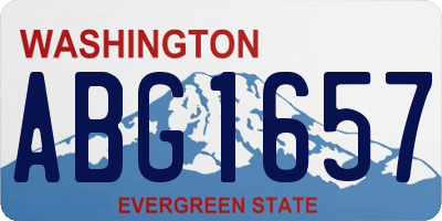 WA license plate ABG1657