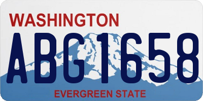 WA license plate ABG1658