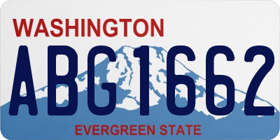 WA license plate ABG1662