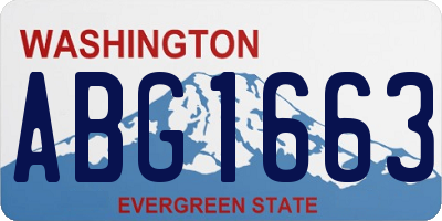 WA license plate ABG1663