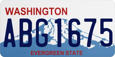 WA license plate ABG1675
