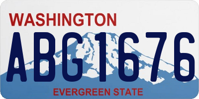 WA license plate ABG1676