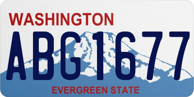 WA license plate ABG1677