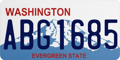 WA license plate ABG1685